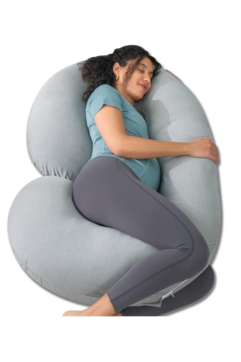 Y&D The Pillow Organic Cotton Pregnancy Pillows C-Shape Full Body