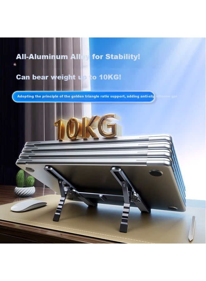 ICE COOREL حامل لابتوب آيس كورييل X5، حامل تبريد للكمبيوتر اللوحي، مصنوع من سبائك الألمنيوم، قابل للطي، محمول، عمودي، قابل للتعديل، مناسب لأجهزة لابتوب آبل وما Huawei - Image 4