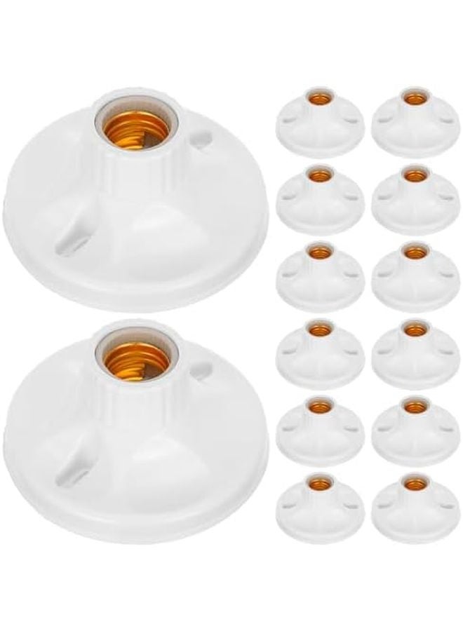24Pcs Thickened Ceramic Screw Light Socket Lamp Holders Easy Install ACV Lighting Accessories - Image 1