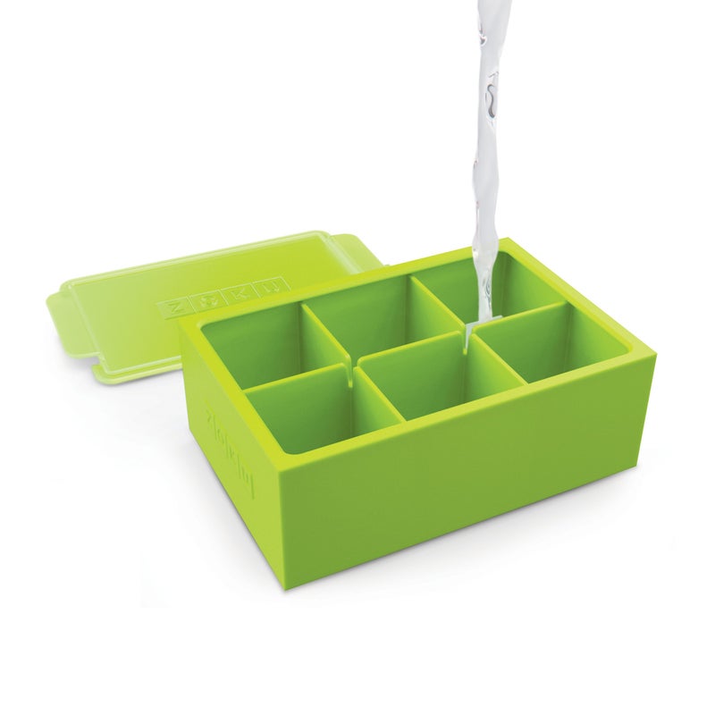 ZOKU Jumbo Ice Cube Trays, Set of 2, Stackable Large Silicone Molds with Flavor-Guard Lids, Easy-Release, BPA-Free - Image 3