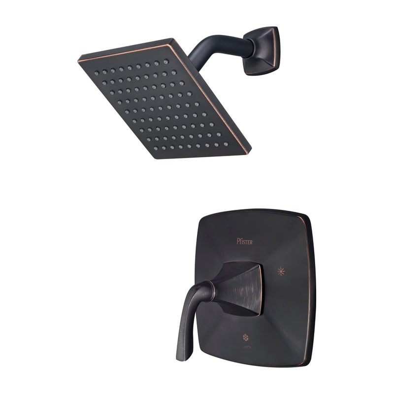 Pfister Bronson Shower Head and Valve Trim Only Kit Valve Not Included 1Handle Tuscan Bronze Finish LG897BSY