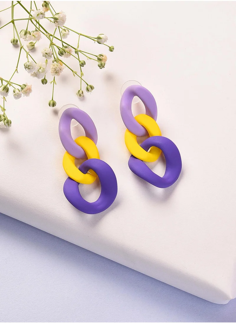 سوهي Multicoloured Contemporary Stud Earrings