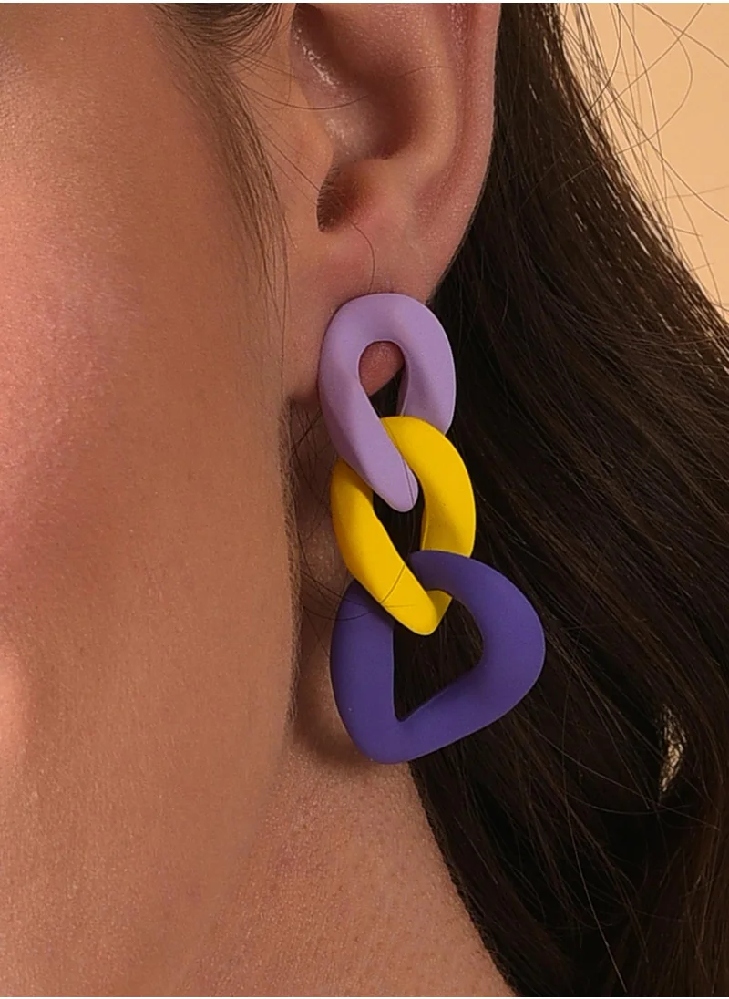 سوهي Multicoloured Contemporary Stud Earrings