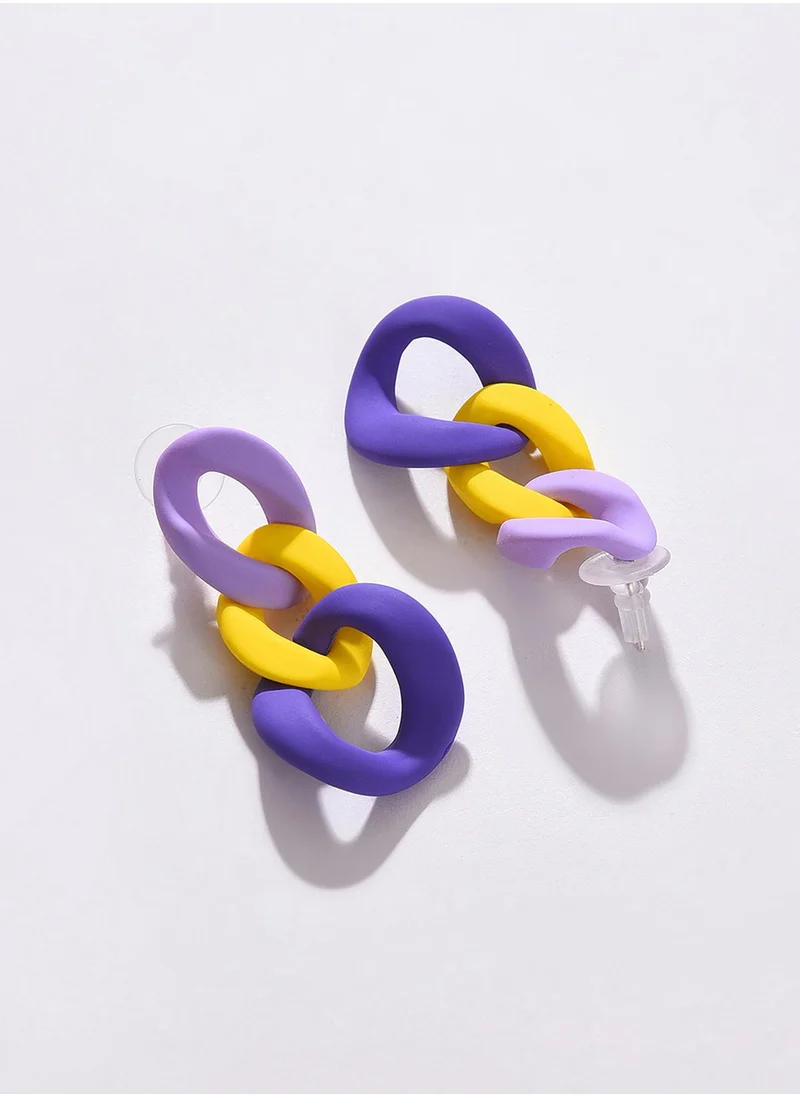 سوهي Multicoloured Contemporary Stud Earrings