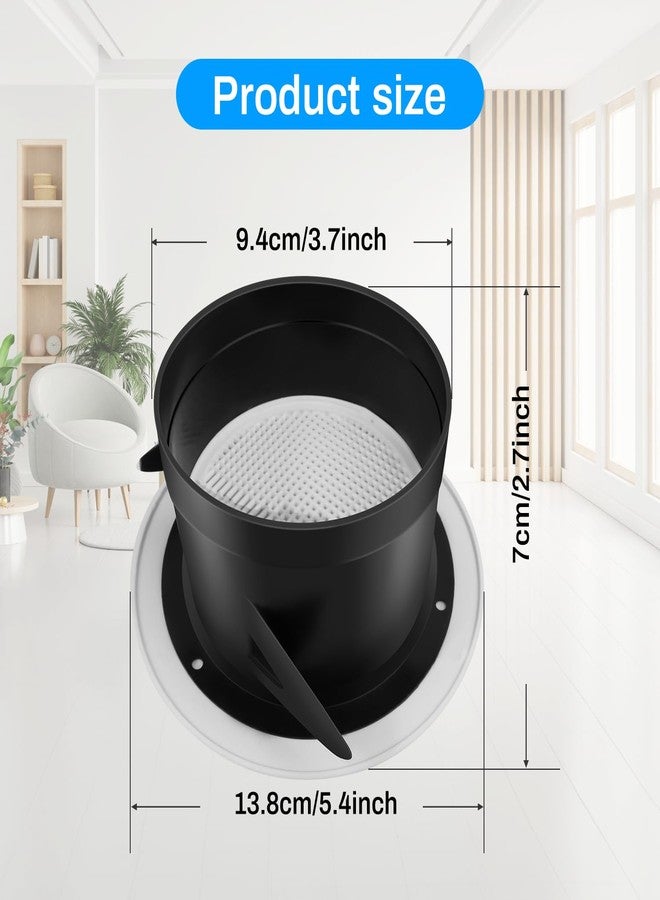 Quadafy 4 Inch Soffit Vents Round Vent Cover with Built-in Fly Screen for Bathroom Exhaust Fan, Office & Home, (100mm) - Image 2