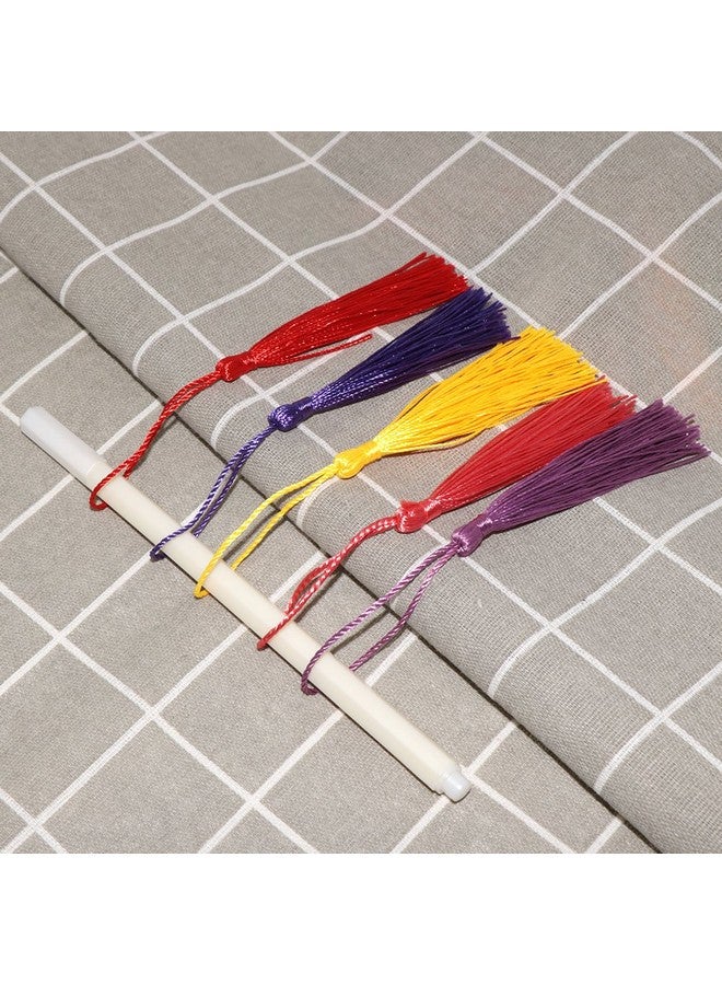 VAPKER 100 Pieces 13Cm/5 Inch Silky Handmade Soft Tassels Floss Bookmark Tassels With 2 Inch Cord Loop For Jewelry Making Diy Projects Bookmarks(25 Colors) - Image 5