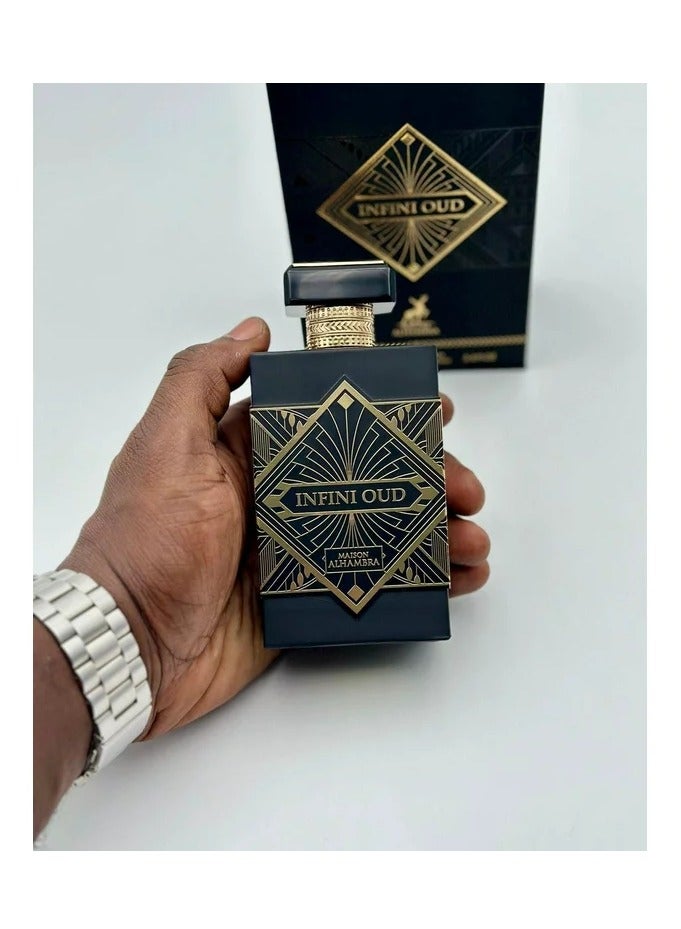 MAISON ALHAMBRA Infini Oud Eau De Parfum for Unisex -100ml (Inspired by INITIO OUD FOR GREATNESS )  - Image 3
