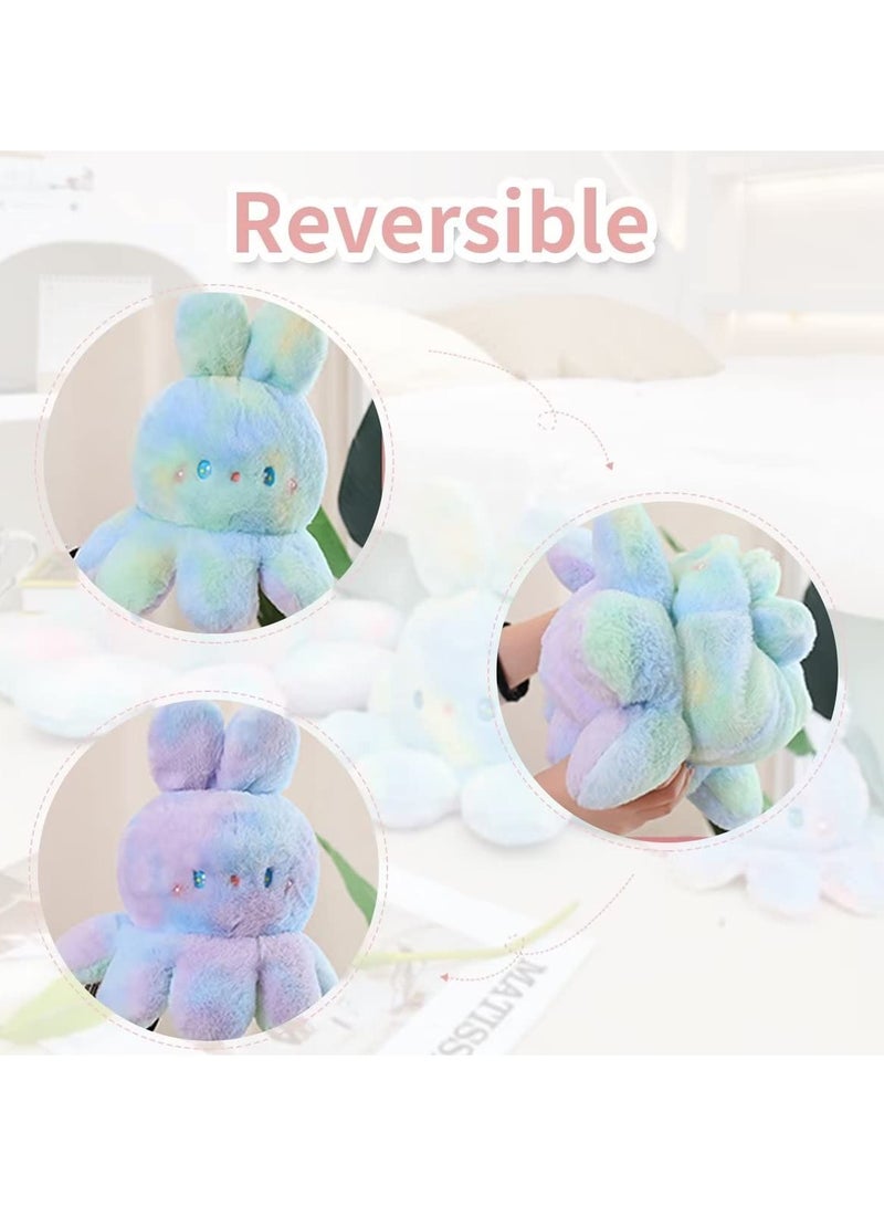 SYOSI New Reversible Octopus Bunny Plushie,  Tie-Dye Stuffed Animal Pillow, Easy to Clean, Machine Washable,  Soft Plush for Girls and Boys, Gifts for Kids (7.87in/20CM) - Image 5