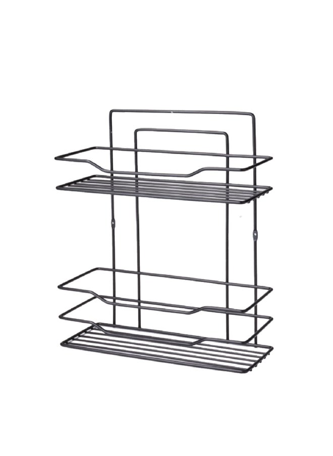 2-Tier Elegant and Modern Design Fest Bath Wall Shelf Black 13.2 x 35 x 29.2 cm D-05247 - pzsku/Z3CDCF93CE53912A5655BZ/45/_/1706684687/c22908ae-2e38-4337-aaf0-02744daa4d21