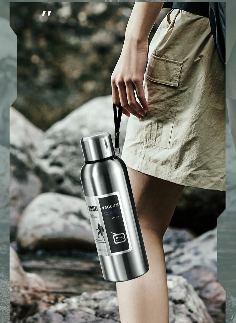 HUMJO Insulated Water Bottle 2000ml, Triple Wall Vacuum Stainless Steel 216, Leak Proof & Non-BPA, Half Gallon Water Flask Jug with Handle & Straw Spout Lids(warm for 48 Hrs) - Image 2