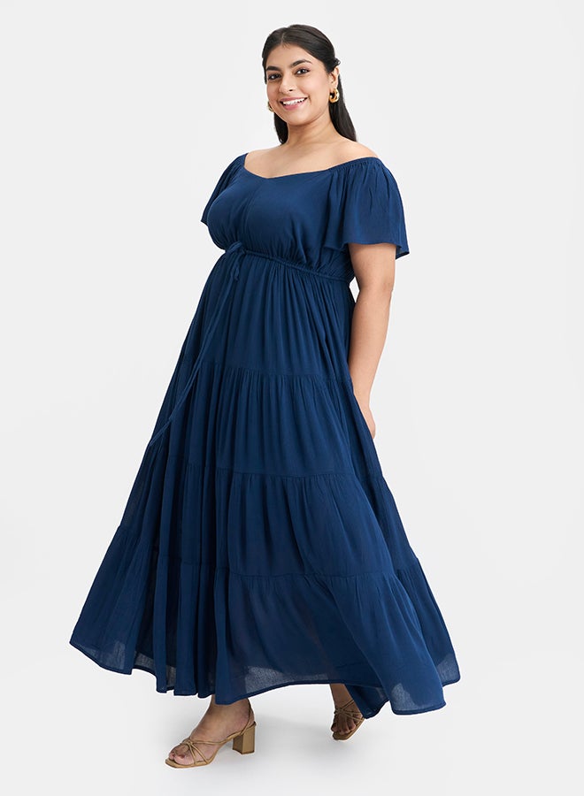 Virgio VIRGIO 100% Viscose Tiered Maxi Dress - Image 3