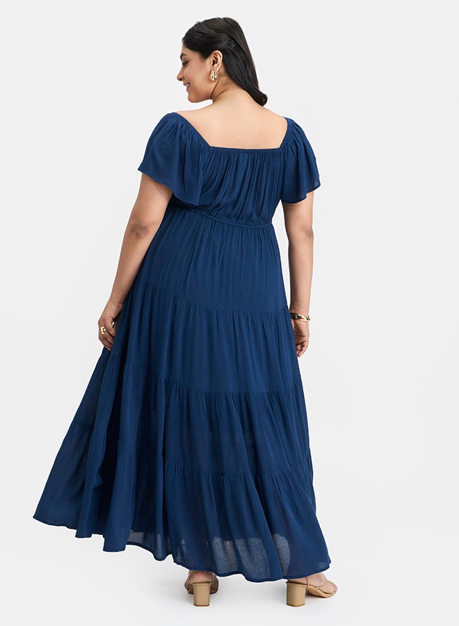 Virgio VIRGIO 100% Viscose Tiered Maxi Dress - Image 4