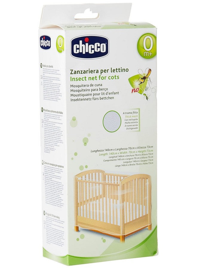 Chicco شبكة بعوض للأطفال لمهد الأرجوحة والسرير سهلة التركيب بحافة مرنة قابلة للغسل باليد 0M+ (أبيض) - Image 1