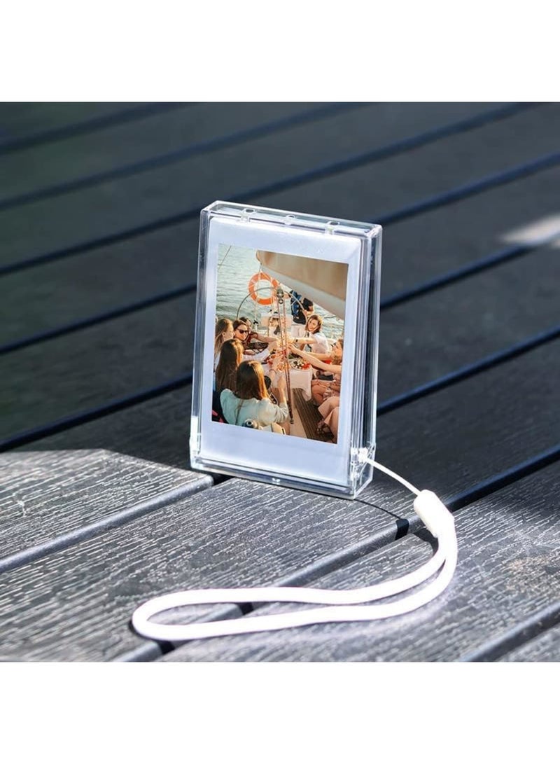 SYOSI 2 Pack 2x3 Mini Photo Case, Picture Holder Storage Box Fits for 3 inch Photo Organizer, Clear Small Film Holder, Photo Protective Case with Wrist Lanyard for Travel - Image 5