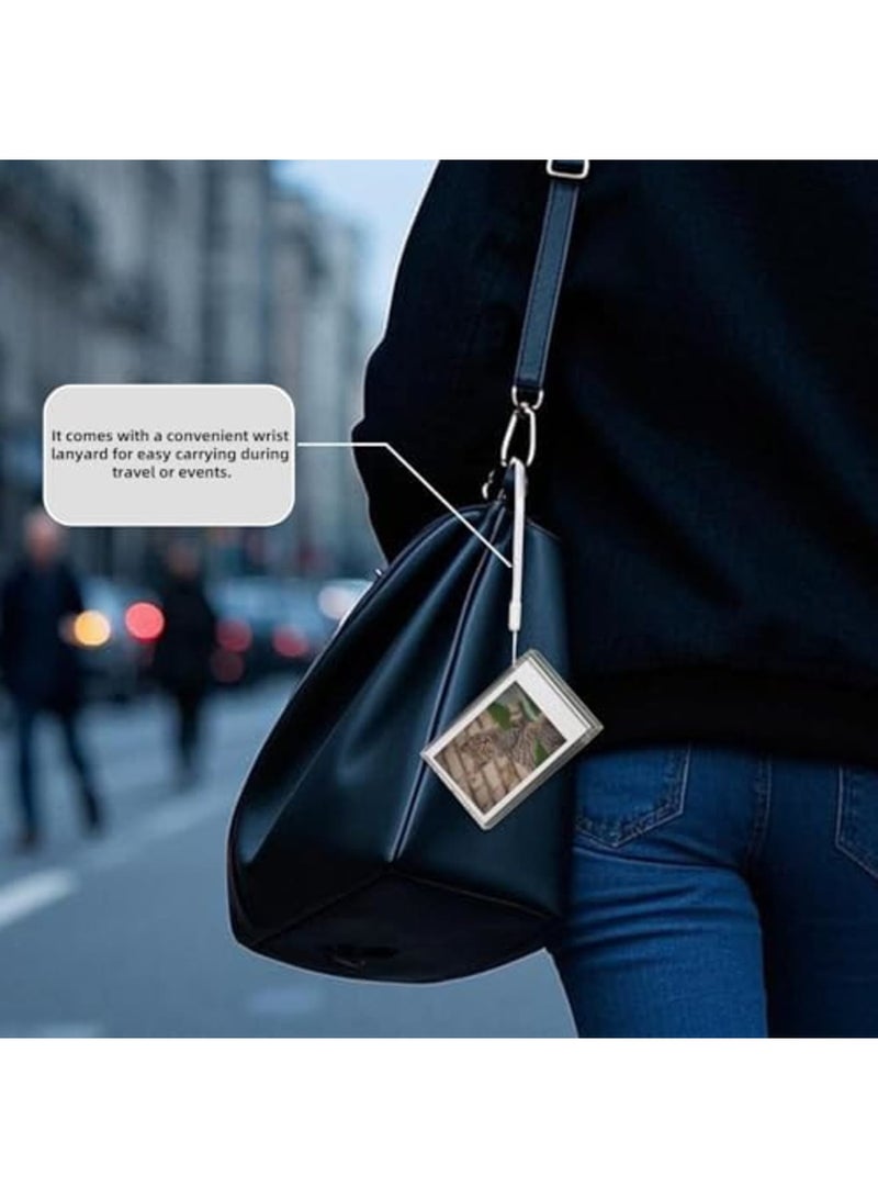 SYOSI 2 Pack 2x3 Mini Photo Case, Picture Holder Storage Box Fits for 3 inch Photo Organizer, Clear Small Film Holder, Photo Protective Case with Wrist Lanyard for Travel - Image 2