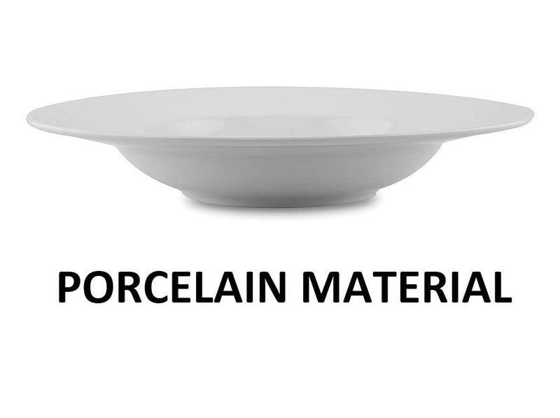 Saaikee Pasta PlateSoup PlateMaggi Plate Tableware 22 cm 2 Plates White Opalware Tempered - Image 4