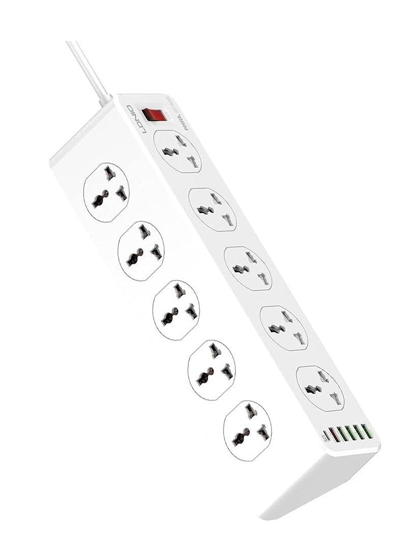 LDNIO Power Strip 10 Outlets, 5 USB Ports, and 2 Meter Cord - Image 1