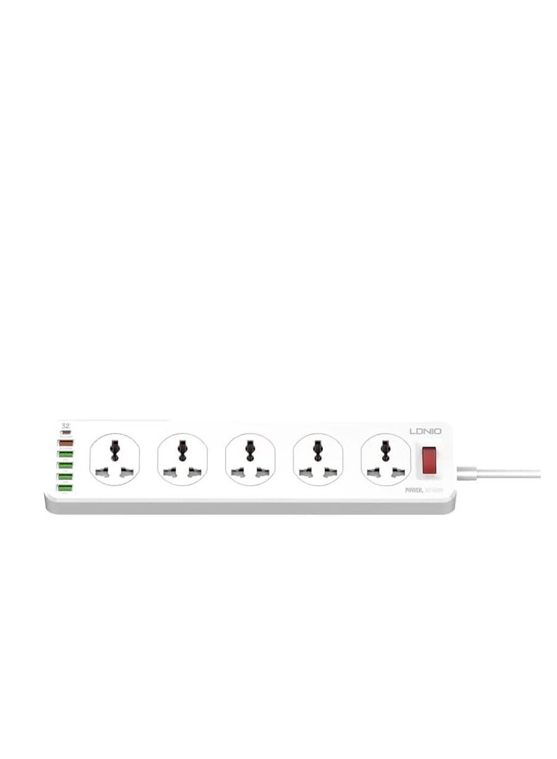 LDNIO Power Strip 10 Outlets, 5 USB Ports, and 2 Meter Cord - Image 5