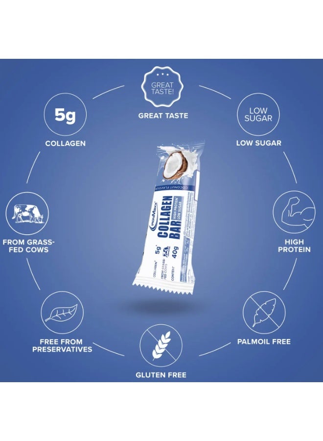 IronMaxx, Collagen Bar, Coconut , 40g Pack of 12 - Image 2