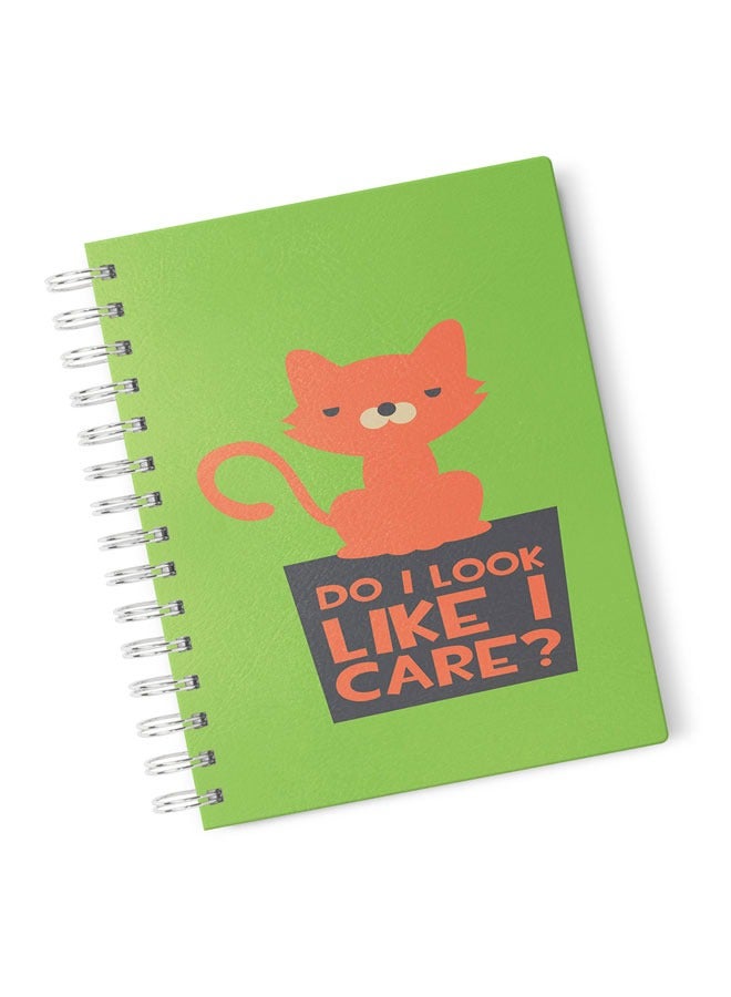 LIT Cute Cat Print Spiral Notebook Cat Owner Life Design - Image 1