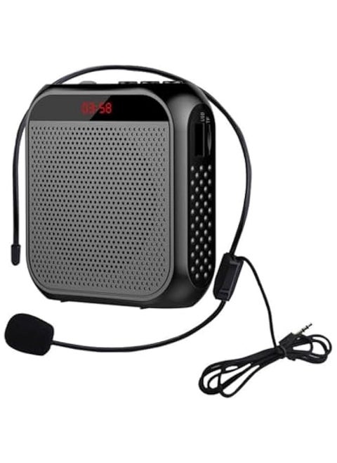 Portable Voice Amplifier for Teachers, Rechargeable Microphone for Teachers, Small Speaker Amplifier with Wired Microphone, PA System for Outdoors, Teaching, Meeting, Presentation, etc