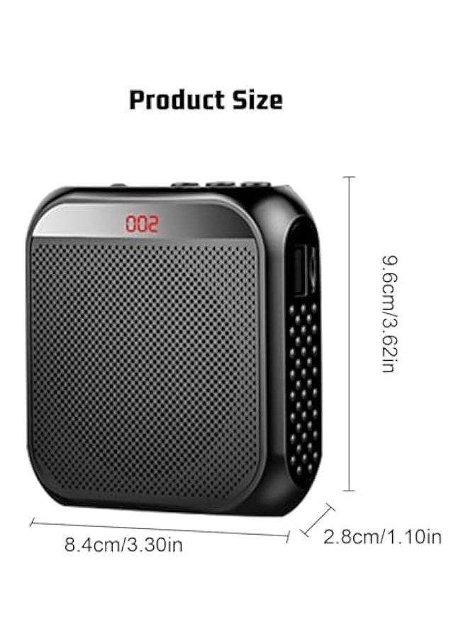 TRASSLE Portable Voice Amplifier for Teachers, Rechargeable Microphone for Teachers, Small Speaker Amplifier with Wired Microphone, PA System for Outdoors, Teaching, Meeting, Presentation, etc  - Image 3