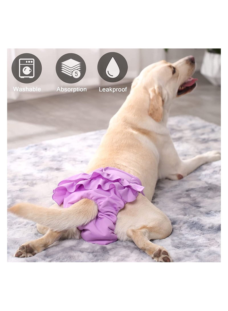 SYOSI Dog Diapers Puppy Diapers for Female Highly Absorbent Dog Heat Panties Reusable Washable Female Dog Diapers Large Pack of 3 - Image 3