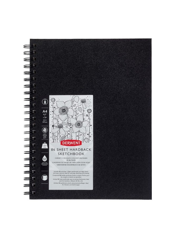 Derwent - Derwent Big Book Hard Back Sketch Book with Perforated Pages (A4 Portrait) - Image 1