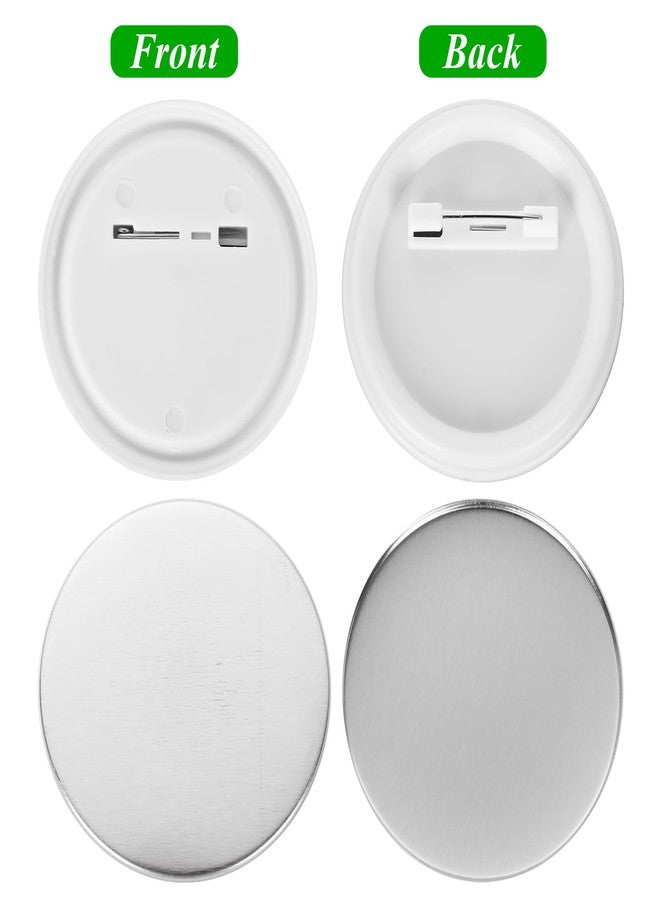 DAJAVE 100 Sets 2.25 Inch Button Maker Supplies, 58mm Button Making Supplies, Round Badge Blank Button Pins, Includes Plastic Buttos Pin Back Cover, Metal Cover, Clear Film & Blank Paper - Image 4