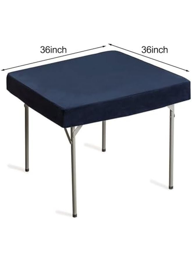 Navy Blue 36x36 Inch Felt Game Table Cover For Enhanced Board And Card Gameplay - Image 5