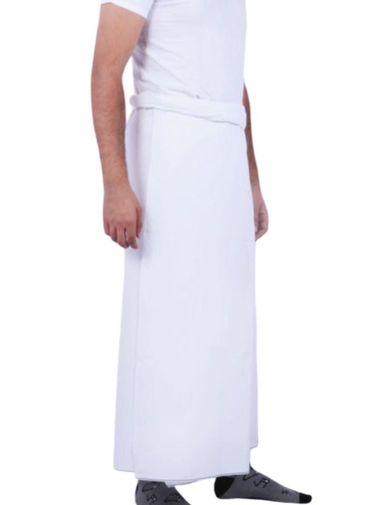 Maisun Men’s Cotton Lungi Wezar, Traditional Arabian Dhoti, Soft Breathable Fabric for Daily Wear - Image 1