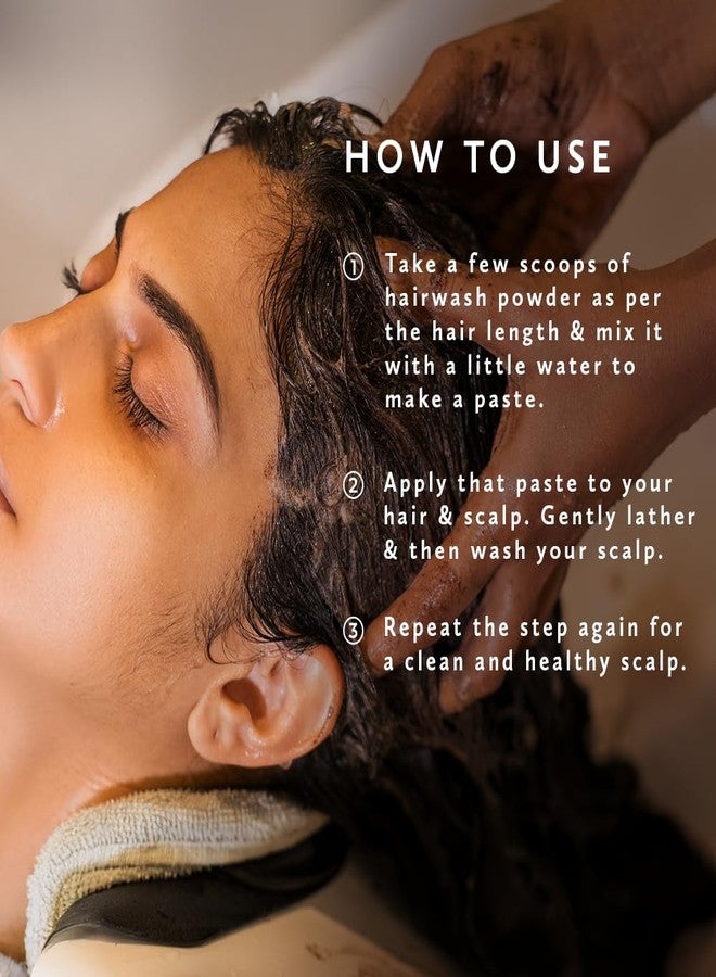 Old School Rituals 63-Herb Hair Wash Powder | Natural Shampoo Powder with 35 Dry Herbs & 28 Fresh Herbs | Gentle Cleansing for Strong & Healthy Hair | Anti-Dandruff Shampoo Powder for Hair Fall Control & Growth | 275g - Image 4