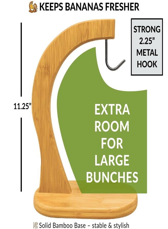 جابان بارجن حامل موز من الخيزران من JapanBargain - حامل خطاف خشبي للموز يُوضع على سطح الطاولة لتخزين وعرض المنتجات في المطبخ - Image 5