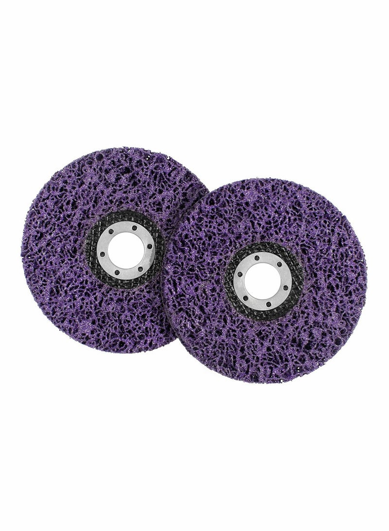 SYOSI Strip Disc Rust Removal Wheel 125mm Polishing Poly Discs Removes Strips Paint Remover Clean for Angle Grinder Abrasive Tool (2Pack) - Image 1