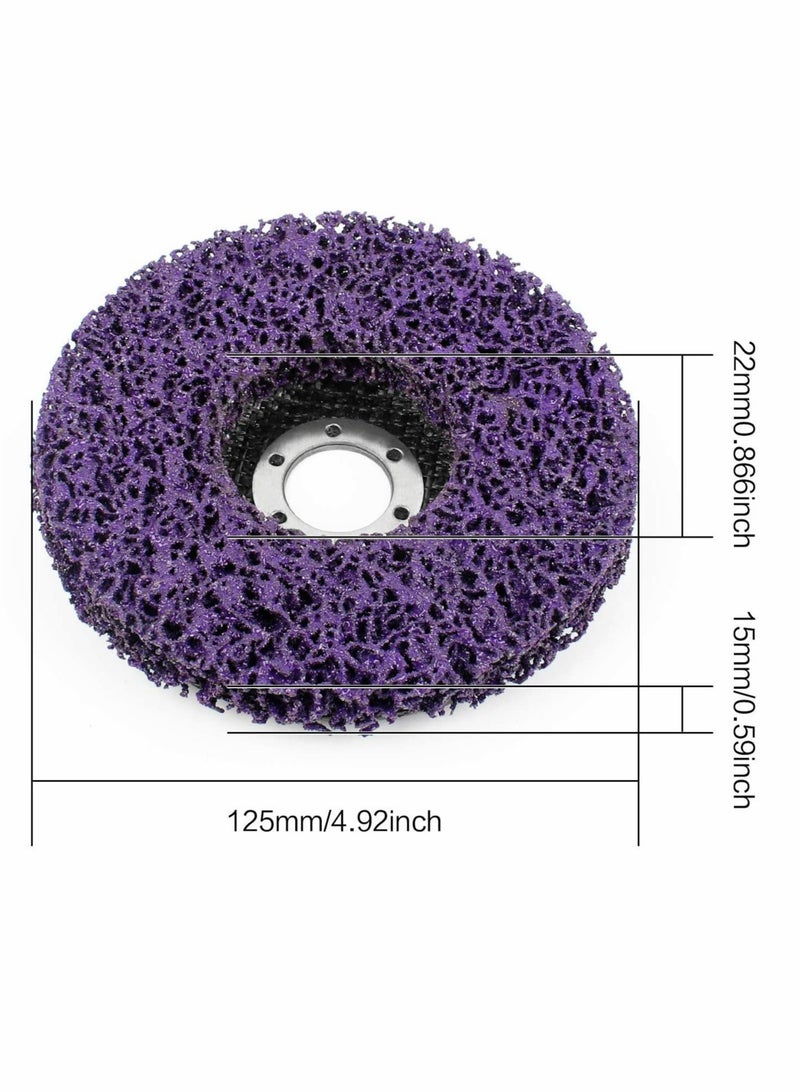 SYOSI Strip Disc Rust Removal Wheel 125mm Polishing Poly Discs Removes Strips Paint Remover Clean for Angle Grinder Abrasive Tool (2Pack) - Image 5