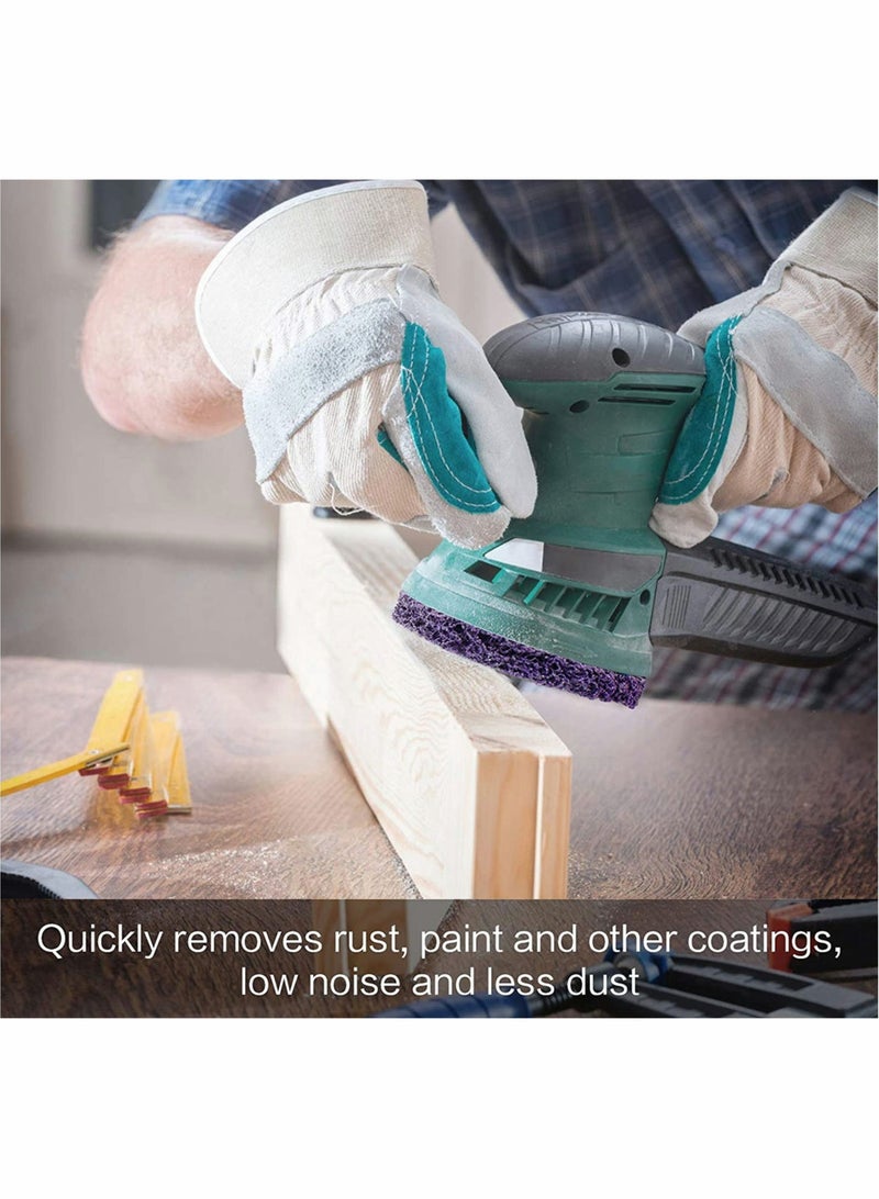 SYOSI Strip Disc Rust Removal Wheel 125mm Polishing Poly Discs Removes Strips Paint Remover Clean for Angle Grinder Abrasive Tool (2Pack) - Image 3