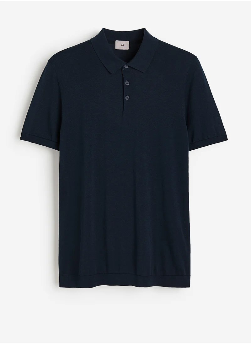 اتش اند ام Slim Fit Silk-Blend Polo Shirt