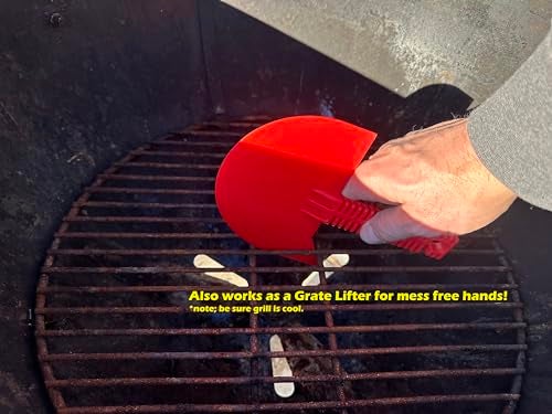LavaLock Smok-n-Scrape Grill and Smoker Scraper, Residue Remover Cleaning Tool for Weber Kettle, Weber Smokey Mountain, UDS, WSM (Red Smoke-n-Scrape) - Image 5