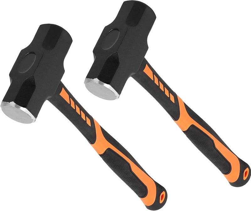 JOIKIT 2 PCS 4lb Sledge Hammer, 14.5 Inch Drilling Crack Hammer with Forged Steel Head and Non-Slip Handle, Solid Construction for Demolition Work - Image 1