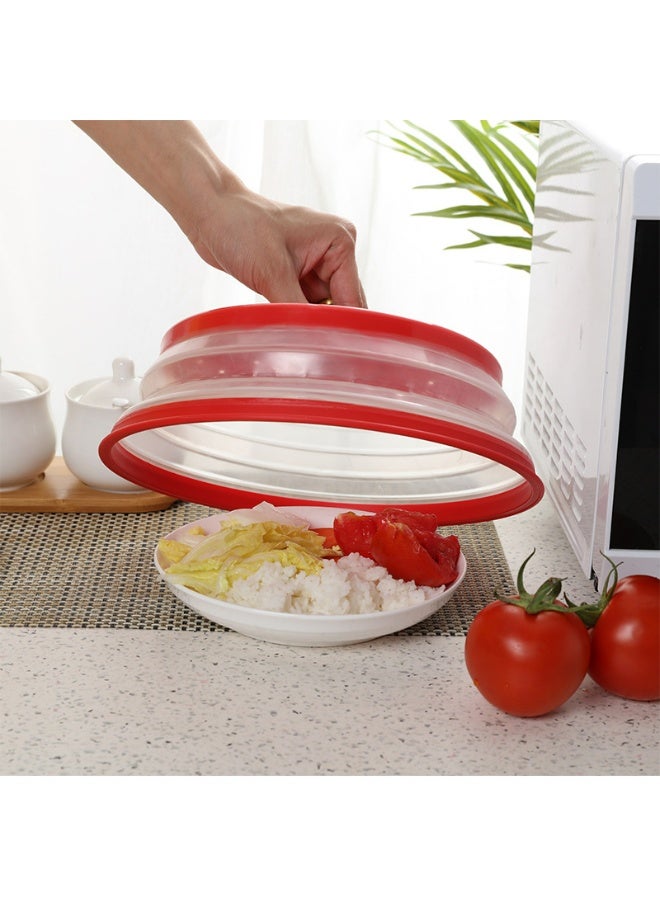 BPA-Free Food Grade Material Silicone Microwave Splatter Lid Foldable Food Lid Heat Resistant Splash Guard For Kitchen Cooking & Reheating Food Protector Multifunction Microwave Food Cover - Image 3