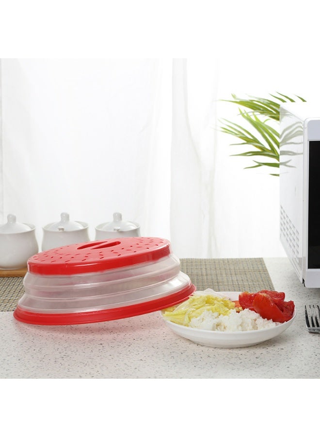 BPA-Free Food Grade Material Silicone Microwave Splatter Lid Foldable Food Lid Heat Resistant Splash Guard For Kitchen Cooking & Reheating Food Protector Multifunction Microwave Food Cover - Image 2