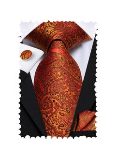 Silk Paisley Ties For Men Necktie Pocket Square Cufflinks Set Foral Tie Sets Formal Business,Burnt Orange - pzsku/Z3CDDE8BBDDDE6CE4495BZ/45/_/1735566665/4e96ef4b-f54c-4284-875c-77c7a2df13f5