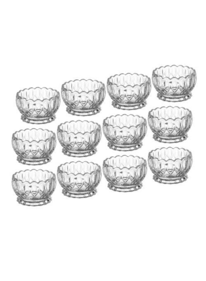 A set of 12 multi-use glass bowls with legs for nuts and sweets - Image 4