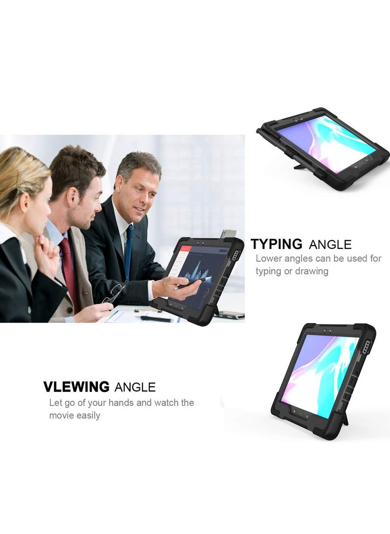 Generic - Samsung Galaxy Tab Active PRO 10.1 Case, Galaxy Tab Active4 PRO Case, Heavy Duty Rugged Shockproof Drop Protection Case with 360 Stand, Hand Strap & Shoulder Strap for SM-T540/T547/T630/T638, Black - Image 1