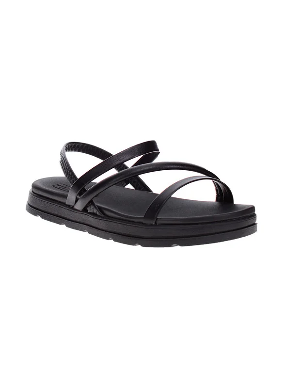 موليكا Moleca Ladies Flat Sandals Black | Made In Brazil