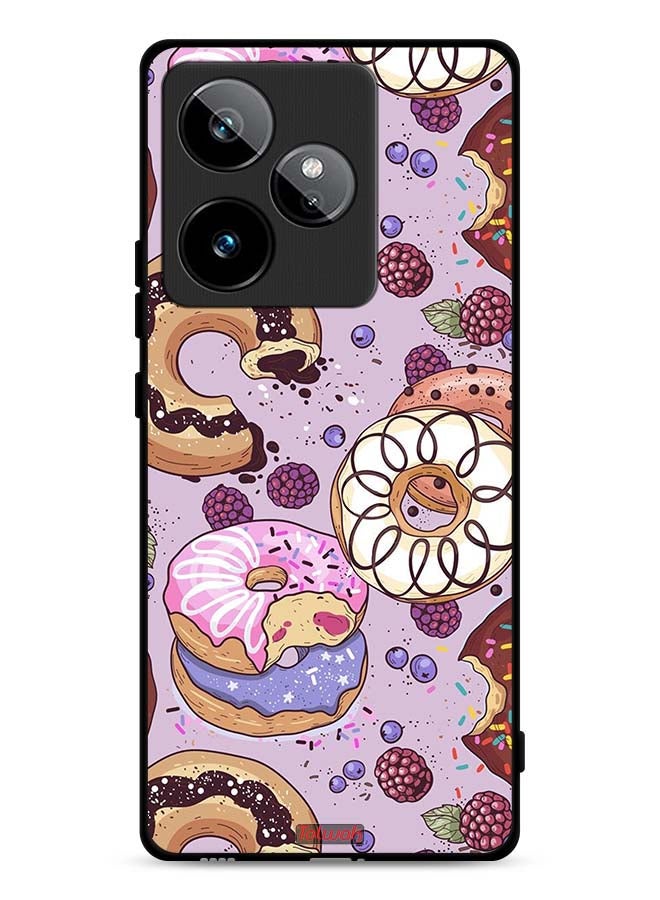 Tolwak Realme GT 7T 5G Protective Case Cover Donuts Art