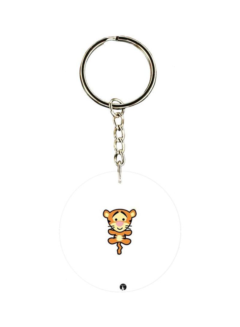 RKN Tiger Printed Double Sided Keychain