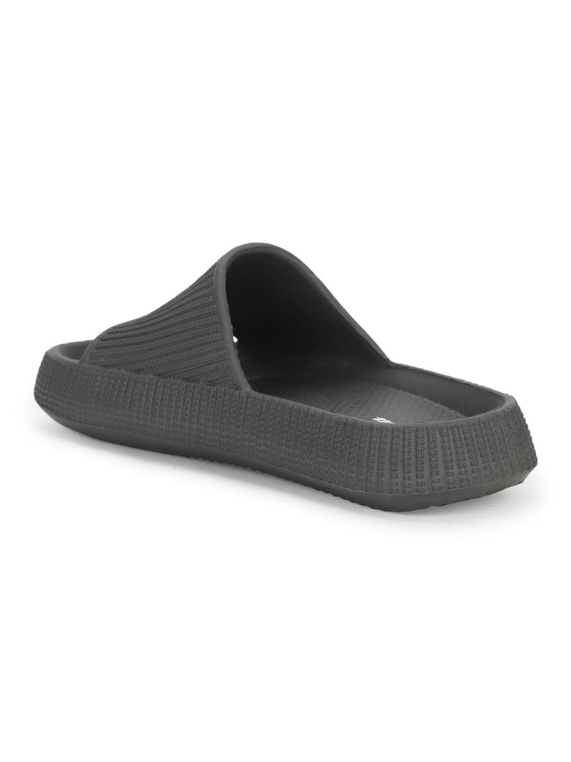 Bata 8712 Zane: Dark Grey Casual Mule Slip-On Thong Slippers for Men UK Size- 8 - Image 3