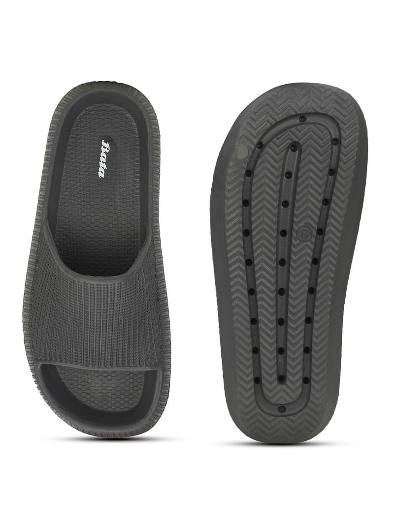 Bata 8712 Zane: Dark Grey Casual Mule Slip-On Thong Slippers for Men UK Size- 8 - Image 4
