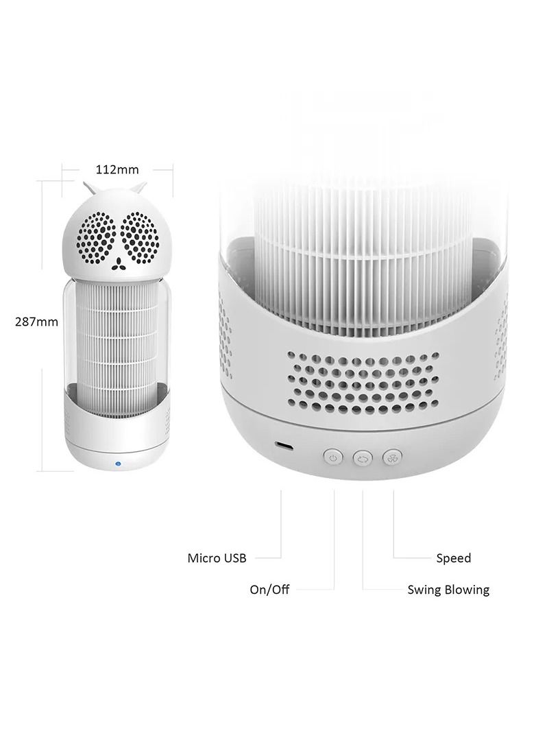 Air Purifier with True Hepa Filter in Beautiful Rabbit Style with 38 degrees rotation - Image 5